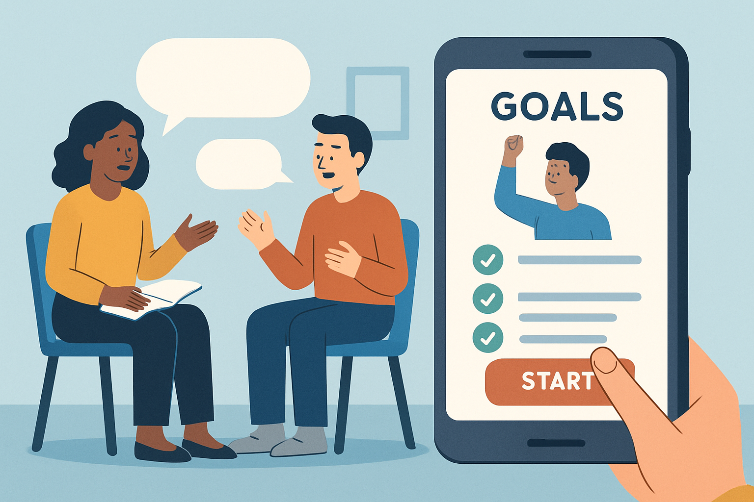 Coaching sessions and interactive mobile app